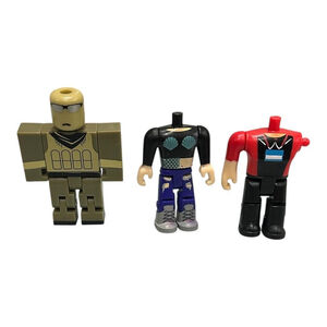 Roblox Mini Figure Replacement Parts Lot 3 Tan Soldier Red R Shirt Mermaid Toy